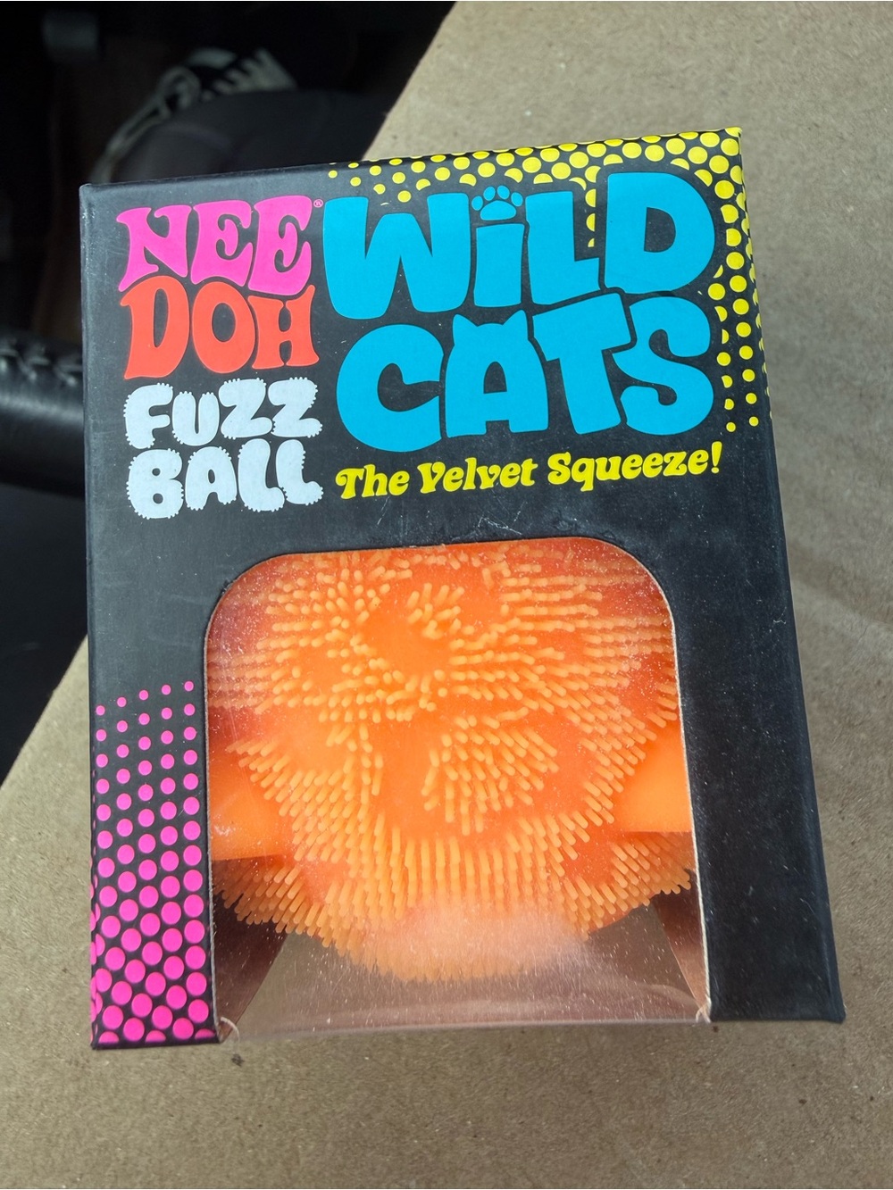Wild Cats Fuzz Ball - Orange Velvet Squeeze
